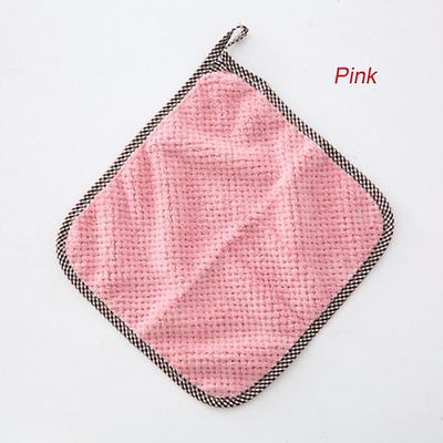 Håndklæder Køkken klud Premium karklude 2022 Super absorberende Coral Velvet viskestykker Non Stick Olie Vaskbar Hurtig tørring Pink 20pcs