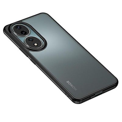 For Honor 90 dråpebestandig telefonveske Airbag beskyttelse PC + TPU mobiltelefon bakdeksel Matt svart