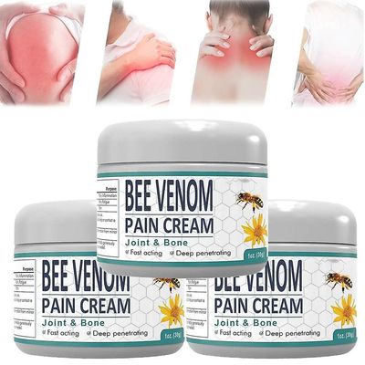 Frusde Bee Venom Pain and Bone Healing Cream, Bee Venom Pain Cream, New Zealand Bee Venom Cream, Bee Venom Gel Joint and Bone Therapy 3pcs