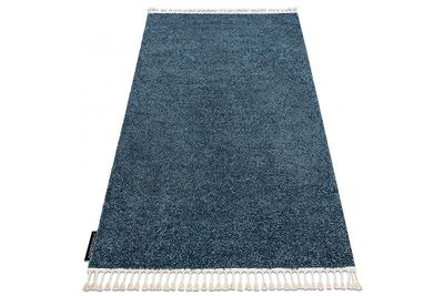 RugsX Tæppe BERBER 9000 blå Fringe Berber marokkanske shaggy 160x220 cm