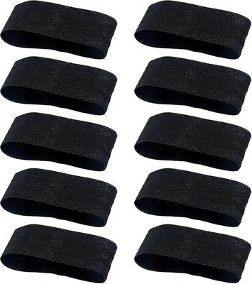 10 kpl mustat käsivarsinauhat jalkapallo, joustavat mustat käsivarsinauhat surunauha, silmukan sulkeminen urheiluharjoitus käsivarsinauhat, mustat ...