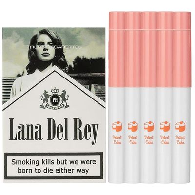 Lana Del Rey huulipuna savukkeen kiilto 10 väri huulikiilto, savukkeen huulipunasetti laatikossa