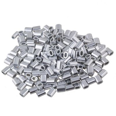 Oval aluminium klemme klip ærmer til 1mm wire sæt af 200