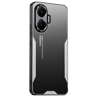 Xiaomi Poco F7 5G puhelinkotelo alumiiniseoksesta valmistettu TPU PC:n takakansi Hopea