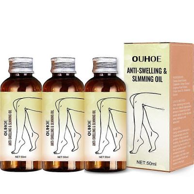 Turvotusta lievittävä ja lievittävä öljy, hierontaöljy hierontaterapiaan, rentouttava vartalo- ja kasvoöljy kipeille lihaksille 3pcs