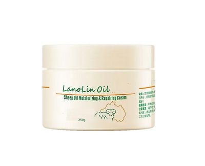 Tørr hud Sheep Oil Lanolin Cream For Body Face Hair (265g) Stor krukke