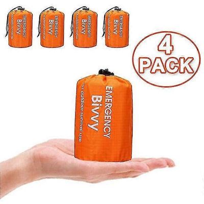 4x Utomhus hätälämpö Vattentt Sovsck Camping Survival Bivvy säkki