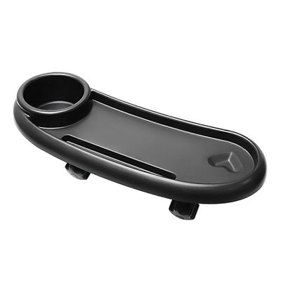 Yleisrattaat Ruokalautanen juomatelineellä Helppo asennus Rattaiden ruokatarjotin useimmille lastenvaunutyypeille Musta