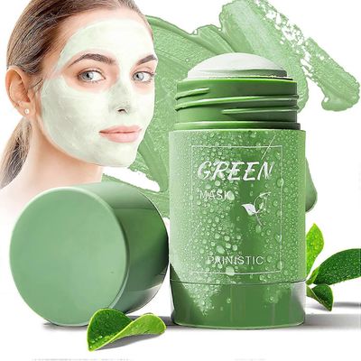 Green Tea Mask Stick Blackhead Remover Face Mask Clay Mask Purifying Oil Control Clean Solid Mask Moisturizing Akne Deep Pore Cleansing for All Iho T
