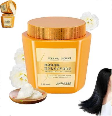 Amino Acid Essence Luxury Nourishing Hair Protein Cream, Moisturizing Repair Essence Hair Care Deep Conditioner Hair Mask kuiville, pörröisille ja ...