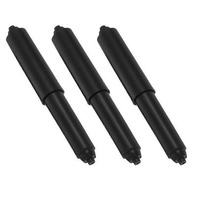 Jousikuormitettu wc-paperin pidike Helppo asennus Säädettävä jousitanko hotellin kylpyhuoneeseen 3kpl Musta 16.00X2.00X0.65CM