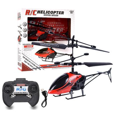Eocici Kauko-ohjattava helikopteri Rc Gyro Aircraft, 3-kanavainen, 2.4ghz lentävä drone-lelulahja lapsille Punainen