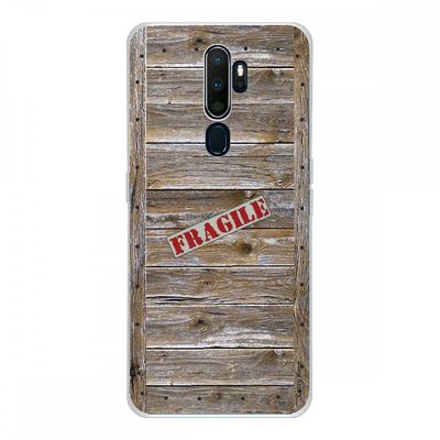 Crazy Kase Hull For Oppo A9 2020 I Silikone Soft 1 Mm, Træ sag