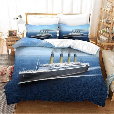 Kerota Titanic pussilakana tyynyliinoilla Jack ja Rose D painettu vuodevaatesetti vetoketjulla suljettava vuodevaatteet Sopii pojille tytöt A Singl...