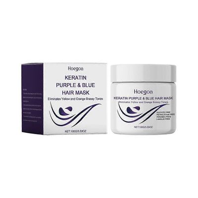 1/2/3 kpl keratiinin violetti hiusnaamio vaaleiden ja valkaistujen hiusten syvähoitoon, vähentää haarautumista, kuivuutta ja hiusten katkeilua, kos...