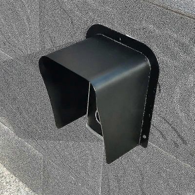 Musta - sadesuoja ulkona, kestävä ruostumaton teräs, sopii ulkopistorasioihin, ovikelloon, langattomaan ulkokäyttöön (1kpl)