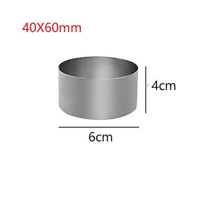 Køkken Dessert Kage Mousse Cirkel Bageform Enkelt stykke Rustfrit stål Rund kage Bagning Tilbehør Dekorationsværktøj