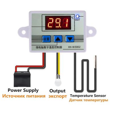 Xh-w3002 digital temperatur controller termostat w3002 110v 220v 12v 24v termoregulere akvarium inkubator temp regulator Ac 110-220v