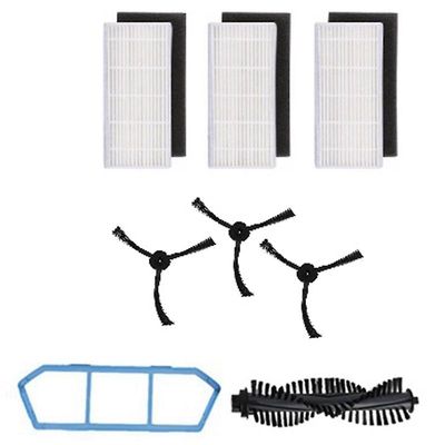 Primær støvfilter hovedbørste sidebørster Udskiftning Kit til Ilife A4s A40 Robot Access, 11pcs