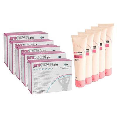 PROCURVES PLUS - x5 kapselia + x5 luonnollista voidetta rintojen stimulointiin ja hoitoon