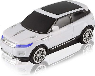 Baiccf Viileä maastoauto auton muotoinen langaton hiiri 1600 DPI optiset langattomat hiiret USB-vastaanottimella toimistoon Koulumatka PC-tietokone...