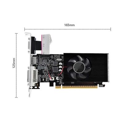 GT730 4G peli näytönohjain tuuletin jäähdytys pöytätietokone toimisto näytönohjain HD Display Interface Musta