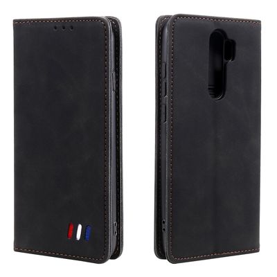 Etui til Xiaomi Redmi Note 8 Pro Cover Magnetisk lukning Tegnebog Bog Flip Folio Stand View Læder cover Stødsikker - Sort