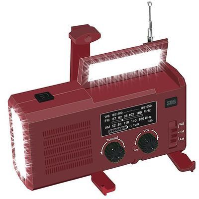 Zch Nødsolhåndgenerator lommelygteradio WINE RED