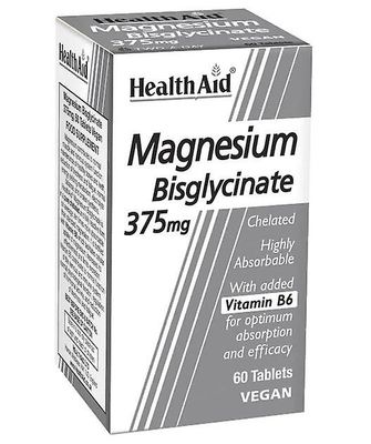 Health Aid magnesiumbisglysinaatti, 60 vegaanista tablettia