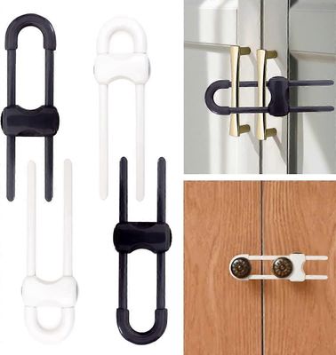 4 kpl lasten turvakaapin lukot - lapsilukko kaappiin - lapsilukko - sopii kaappeihin ja laatikoihin (musta valkoinen)