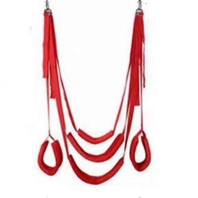 Punainen Full Body Pad riippuva keinutuoli aikuisten pariskuntien leikkeihin - Rakkauspeli