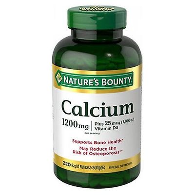 Natures Bounty Nature's Bounty Calcium 1200 mg Plus D3-vitamiini Mineral Supplement Softgels, 220 Softgels (1 kpl pakkaus)