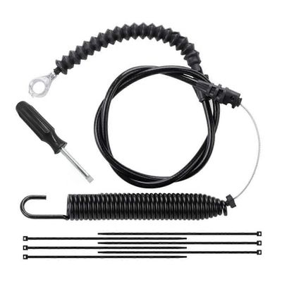 946-05124A 746-05124A Leikkuulaitteen kytkentävaijeri sopii ,pihakoneisiin ,,Husky-ruohonleikkureihin ja -traktoreihin Musta