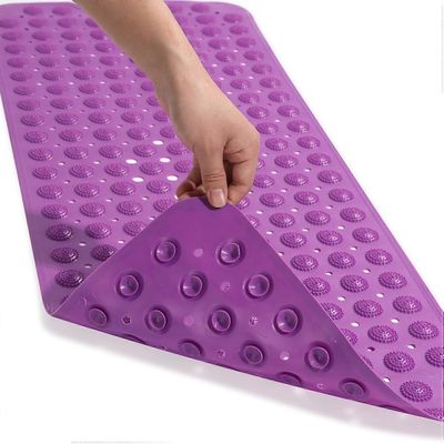 Koti Liukumaton suihkulattiamatto Kylpyhuonematto Imukuppihierontapiste violetti