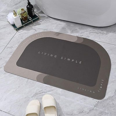 Super absorberende bademåtte Hurtig tørring Badeværelse Tæppe Skridsikker Indgang Doormat Nappa Hud Gulvmåtter Toilet Carpet Home Decor 02 Khaki 40...