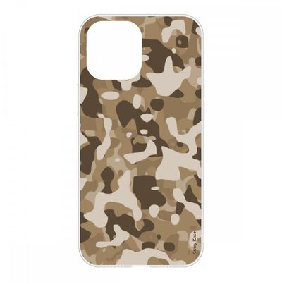 Crazy Kase Hull Til iPhone 12 Pro (6,1) Fleksibel ørken militær camouflage