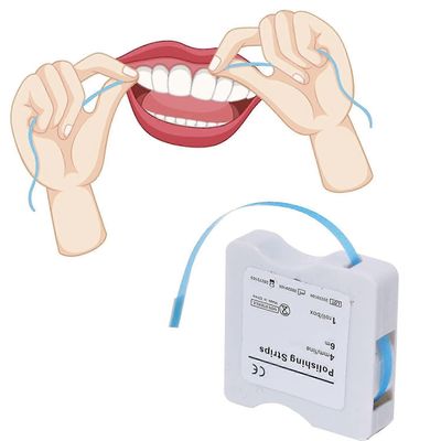 Hampaiden kiillotuslaitteen hammasviila, hampaiden hankaavat ja viimeistelyliuskat 4mm x 6M- hammaskiillotusliuska