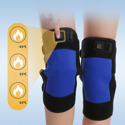 1/2 stk elektrisk oppvarmet knevarmere pads oppvarmingsterapi wrap smertelindring knestøtte 2PCS