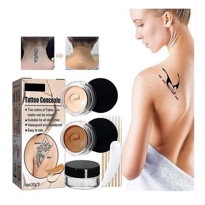 Tattoo Cover Up Makeup Vanntett, Tattoo Concealer, Scar Cover Up Makeup Vanntett, Profesjonell Skin Concealer Set - ACGIV