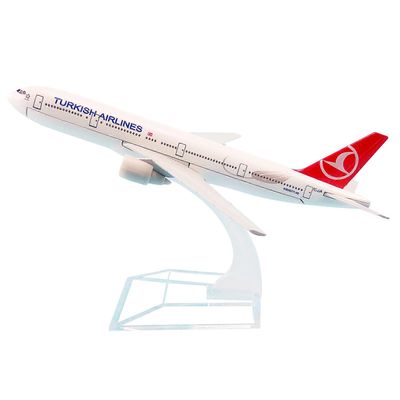 Alloy Metal Air Turkish Airlines B777 lentokone malli turkkilainen Boeing 777 Airways Diecast Air lentokone lennokki lentokone Lasten lahjat 16cm