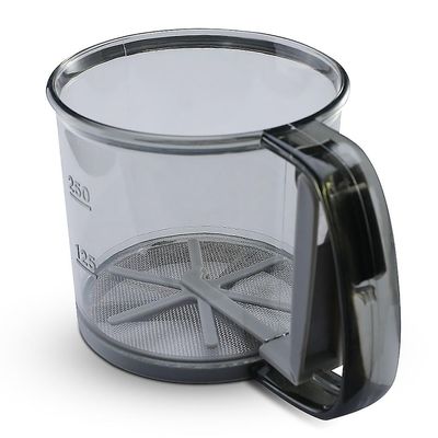 Runde Mel Sigt Filter Flormelis Sifter Pulver Shaker Målebæger