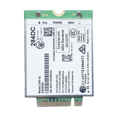 Dw5820e L850- LTE 4g-kortmodul 0284dc 284dc för bärbar dator 3500 5400 Whitegreen