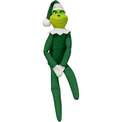 Sevenday Christmas Par The Grinch plysj Doll Toy Xmas Home Decor Ornaments Kids Gaver Grønn
