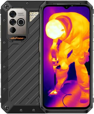 Ulefone Power Armor 19t, 17GB + 256GB, termisk avbildning 4G robust telefon Svart