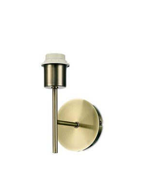 Inspired Lighting Carlton Unswitched Wall Lamp 1 Lys uden skygge, E27 Antikke Messing