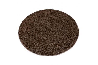 RugsX Tæppe SOFFI cirkel lurvet 5cm brun circle 80 cm