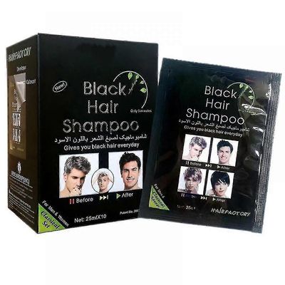 Black Hair Shampoo -instant Black Hair Dye Shampoo Black Hair Dye Säilytä hiusten väri kahden kuukauden ajan 5 minuuttia miehille ja naisille