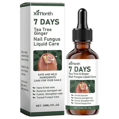 7 päivän Tea Tree Ginger Nail Fungus Treatment Nail Renewal Nestemäinen vahvistus vaurioituneille ja varpaankynsille 1pc