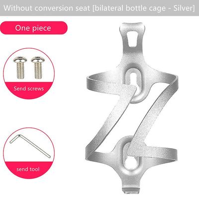 Aluminium Alloy Cykel kedelholder integreret mountainbike dobbelt stil vand kop holder sølv Bilateral style