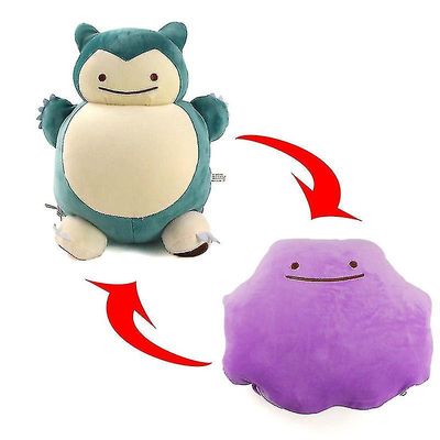 Snorlax plysj leketøy foranderlig to stil myk utstoppet leketøy dukke ditto reversibel figur pute barn gave